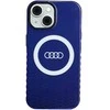 Dėklas Apple iPhone 13 / 14 / 15 Audi IML Big Logo MagSafe (AU-IMLMIP15-Q5/D2-BE) mėlynos spalvos