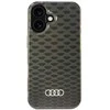 Apple iPhone 16 Audi IML Stitching Pattern MagSafe (AU-IMLMIP16-Q5/D3-BK) dėklas telefonui juodos spalvos