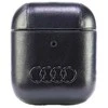 Apple AirPods 1 / 2 Audi Leather Big Logo Cover (AU-AP-GT/D3-BK) dėklas ausinėms juodos spalvos