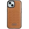 Apple iPhone 13 / 14 / 15 Audi Synthetic odinis dėklas MagSafe (AU-TPUPCMIP15-GT/D3-BN) rudos spalvos