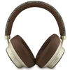 Ausinės su lankeliu ant galvos Guess Bluetooth ENC 4G Auksinė Script Metal ruda