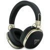 Ausinės su lankeliu ant galvos Guess Bluetooth ENC Metal Grained Triangle Logo juoda