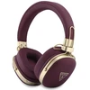 Ausinės su lankeliu ant galvos Guess Grained Triangle Auksinė Logo Bluetooth ENC bordo spalvos