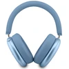 Ausinės su lankeliu ant galvos Guess Metallic Effect Metal Script Logo Bluetooth ENC mėlyna