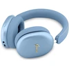 Ausinės su lankeliu ant galvos Guess Metallic Effect Metal Script Logo Bluetooth ENC mėlyna