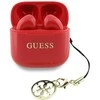 Guess Classic Logo Charm TWS belaidės ausinės raudonos spalvos