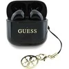 Ausinės TWS Guess Glossy Effect Printed Classic Logo & Charm juodos spalvos