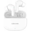 USAMS E05 TWS ausinės Bluetooth 6.0 belaidės baltos spalvos