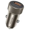 AWEI automobilinis įkroviklis C-857 33W USB+USB-C rudos spalvos
