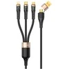 AWEI CL-228 usb-c/lightning/mico 3in2 cable juodos spalvos