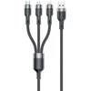 AWEI kabelis CL-975 usb-c/lightning/mico 3in1 juodos spalvos