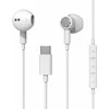 Beline ausinės į ausis įkišamos USB-C SK194 baltos spalvos