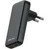 Beline laidinis įkroviklis 1x USB-C + 1x USB 65W juodos spalvos (only head) PD 3.0 + QC 3.0 BLN2CW65