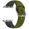 Beline apyrankė Apple Watch Silico Leather 38/40/41mm žalios ir juodos spalvos box