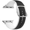 Beline apyrankė Apple Watch Silico Leather 38/40/41mm juodos ir baltos spalvos box