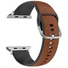 Beline apyrankė Apple Watch Silico Leather 42/44/45/49mm rudos ir juodos spalvos box