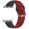 Beline apyrankė Apple Watch Silico Leather 38/40/41mm raudonos ir juodos spalvos box