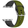 Beline apyrankė Apple Watch Silico Leather 42/44/45/49mm žalios ir juodos spalvos box