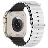 Beline apyrankė Apple Watch silikoninė Waves 38/40/41mm baltos ir juodos spalvos box