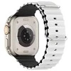 Beline Apple Watch Silicone Waves apyrankė 38/40/41mm baltos spalvos-juodos spalvos Box