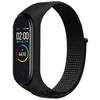 Beline apyrankė Mi Band 7/6/5/4/3 NylonLoop juodos spalvos
