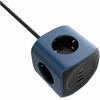 Beline „Cellline“ maitinimo lizdas „Cube“ 6 viename, 2500 W, USB/2 x USB-C, 65 W, mėlynas