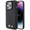 BMW BMHCP15L22PVTK Apple iPhone 15 Pro 6.1" dėklas telefonui juodos spalvos Quilted Tricolor