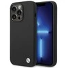 BMW BMHCP15XSILBK Apple iPhone 15 Pro Max 6.7" dėklas telefonui juodos spalvos silikoninis Metal Logo