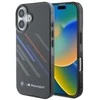 BMW Motosport IML Random Stripes Apple iPhone 16 Plus Case - dėklas telefonui juodos spalvos
