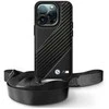 BMW BMHCP16X23PSCCK Apple iPhone 16 Pro Max 6.9" dėklas telefonui juodos spalvos M Edition Carbon Stripe &amp; Strap