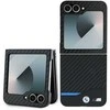 BMW M PU Carbon Mėlyna Line Samsung Galaxy Z Flip6 dėklas telefonui juodos spalvos