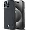 Dėklas BMW BMHMP14S23PUFWK Apple iPhone 14 / 15 / 13 6.1″ juodos spalvos Signature Wrapped Metal MagSafe