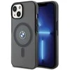 Dėklas BMW BMHMP15MDSLK Apple iPhone 15 Plus 14 Plus 6.7″ juodos spalvos kietas dėklas IML Signature MagSafe