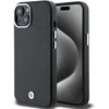 Dėklas BMW BMHMP15S23PUFWK Apple iPhone 15 / 14 / 13 6.1″ juodos spalvos Signature Wrapped Metal MagSafe
