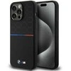 BMW BMHMP15X22SMPK Apple iPhone 15 Pro Max 6.7″ juodos spalvos kietas dėklas M Silicone Pattern MagSafe