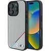 BMW M Perforated Tricolor Line MagSafe Case Apple iPhone 16 Pro - dėklas telefonui pilkos spalvos