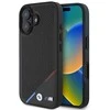 BMW M Perforated Tricolor Line MagSafe Case Apple iPhone 16 Plus - dėklas telefonui juodos spalvos
