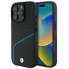 BMW BMHMP16X23RDCLK Apple iPhone 16 Pro Max 6.9" dėklas telefonui juodos spalvos Sign Leather Textured And Line MagSafe