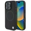 BMW BMHMP16X23RTPK Apple iPhone 16 Pro Max 6.9" dėklas telefonui juodos spalvos Sign Leather Half Textured And Circle MagSafe