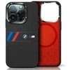 BMW BMHMP16X23SAXK Apple iPhone 16 Pro Max 6.9" dėklas telefonui juodos spalvos Silikoninis Middle Stripe MagSafe