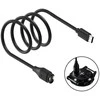 USB-C laidas „MajesticLine“, skirtas „Garmin“ laikrodžių įkrovimui, 1 m, juodas
