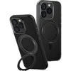 Uniq Swivix 360 besisukantis stovo dėklas, skirtas iPhone 16 Pro – Juodas