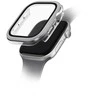 Dėklas UNIQ Voute skirtas Apple Watch Series 10 46mm apsauginis stiklas sidabro spalvos