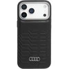 Dėklas Audi GT Synthetic Leather MagSafe skirtas Apple iPhone 17 Pro juodos spalvos