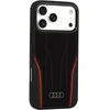 Dėklas Audi R8 Genuine Leather MagSafe do iPhone 18 Pro Max / 17 Pro Max juodai-raudonas