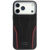 Dėklas Audi R8 Genuine Leather MagSafe skirtas Apple iPhone 17 Pro Max juodos spalvos-red