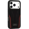 Dėklas Audi R8 Genuine Leather MagSafe do iPhone 18 Pro / 17 Pro juodai-raudonas