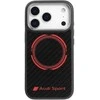 Dėklas Audi RSQ Carbon Fiber Sport Raudona Circle MagSafe skirtas Apple iPhone 17 Pro juodos spalvos