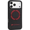 Dėklas Audi RSQ Carbon Fiber Sport Raudona Circle MagSafe do iPhone 18 Pro Max / 17 Pro Max juoda