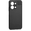 Beline anglies pluošto šarvuotas dėklas, skirtas „Xiaomi Redmi 15C“, juodas
